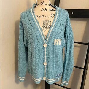Taylor Swift 1989 Taylor’s Version Blue Birds Cable Knit Cardigan Sweater LE